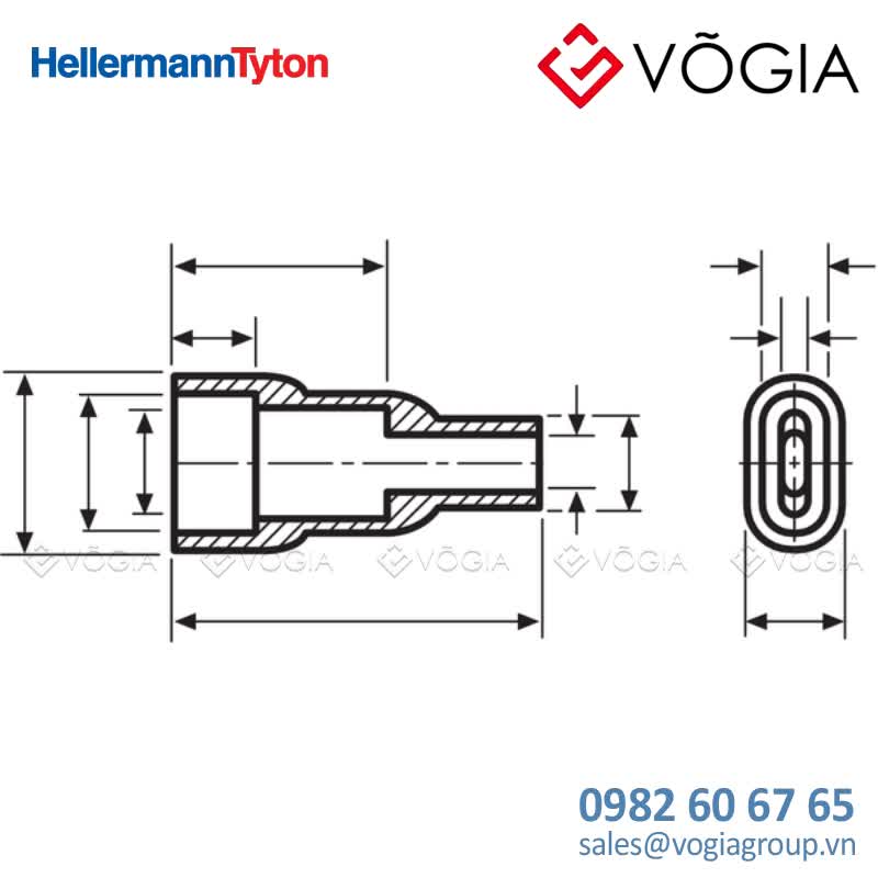 Vòng đệm cao su - Cable grommet, black, 2000pcs - HV4820-PVC-BK