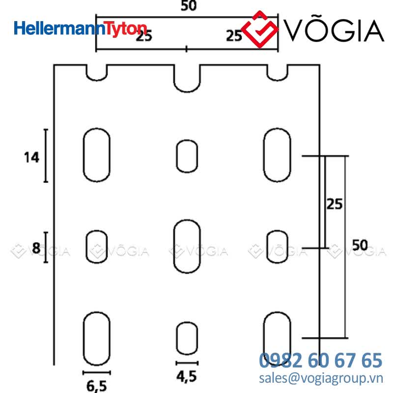 Ống luồn dây điện - Wiring duct 100x75 mm, 2000 mm, PC/ABS, grey - HTWD-HF-100X75-PC/ABS-GY