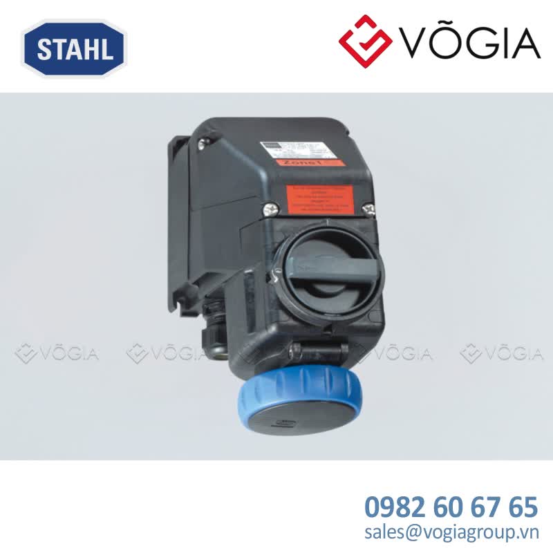 Ổ cắm gắn tường chống cháy nổ 8570/11-306-S-01-0-00-XXX, 16 A wall-mounting socket, Polyamide, 200 250 V200 250 V AC Blue, 2 P + PE, 6 h, M25 x 15, 7 - 17 mm, Polyamide, Zone 1, 2, 21, 22