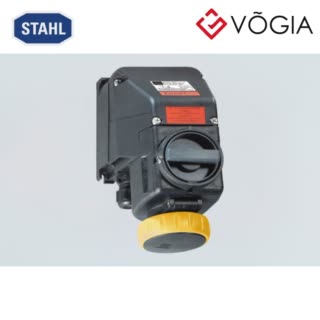 Ổ cắm gắn tường chống cháy nổ 8570/11-304-S-01-0-00-XXX, 16 A wall-mounting socket, Polyamide, 100  130 V AC Yellow, 1 P + N + PE, 4 h, M25 x 15, 7 - 17 mm, Polyamide, Zone 1, 2, 21, 22