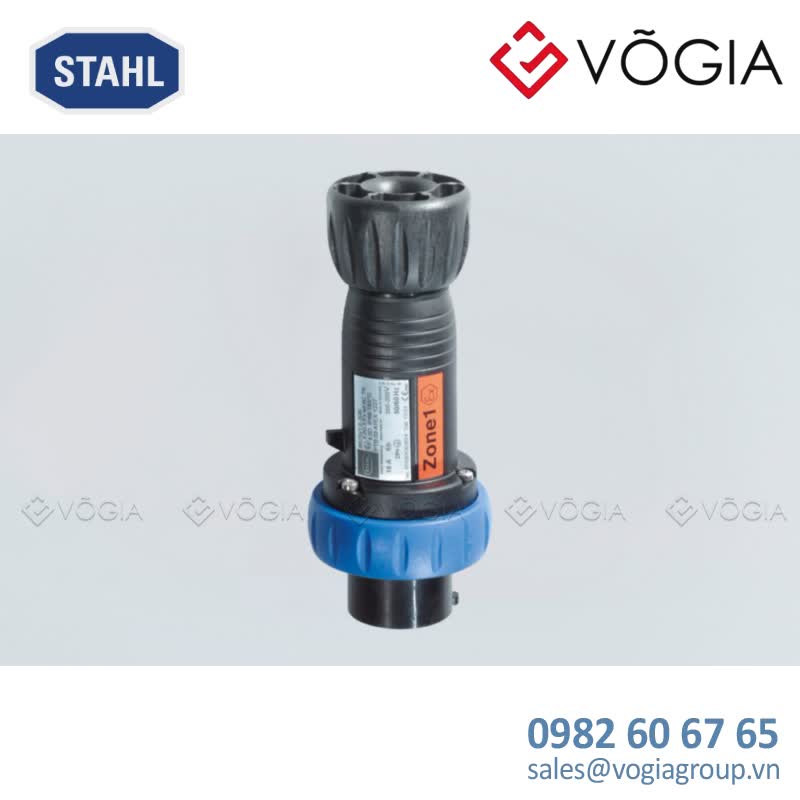 Phích cắm chống cháy nổ 8570/12-409-S-XX-X-XX-XXX, 16 A plug, Polyamide, 200 250 V AC Blue, 3 P + PE, 9 h, 8 - 18 mm, Polyamide, Zone 1, 2, 21, 22