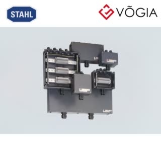 Hộp đấu nối GRP chống cháy nổ Ex e terminal box, Polyester resin, 690 V, 1x 2-conductor, 4 mm2, grey, 41, 1x Mounting rail 35 x 301 mm, 1x PE rail 7 x 4 mm2, Zone 1/2/21/22 - 8146/1S71