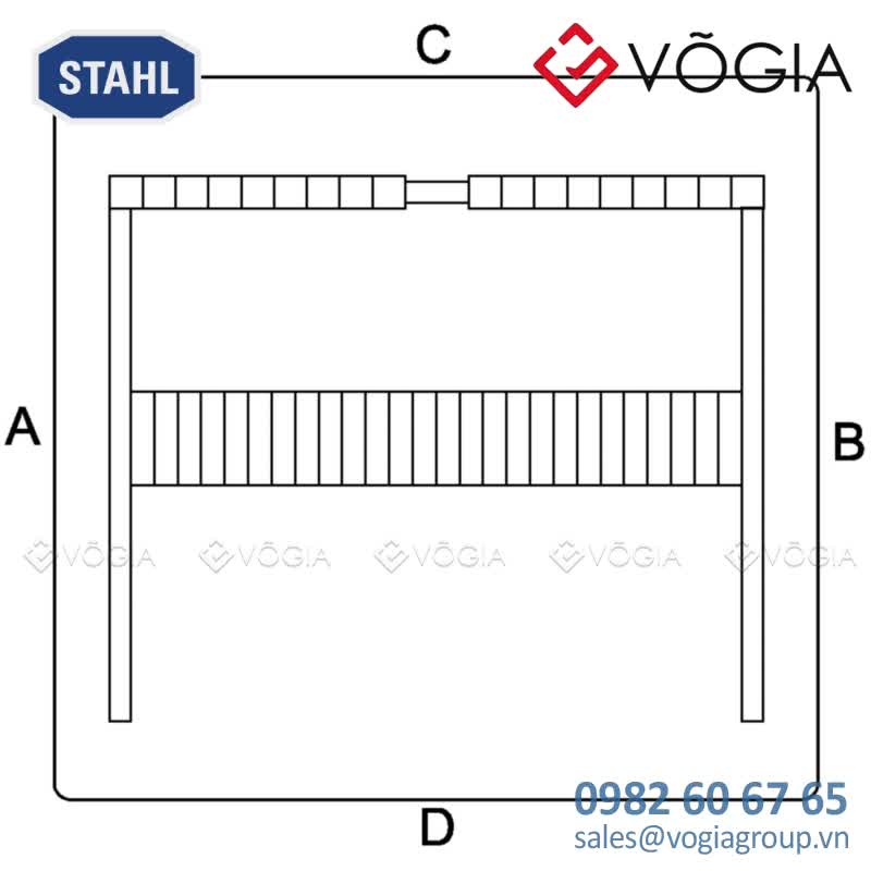 Hộp đấu nối GRP chống cháy nổ Ex i terminal box, Polyester resin, 60 V, 1x 2-conductor, 25 mm2, blue, 52, 1x Mounting rail 35 x 301 mm, Zone 1/2/21/22 - 8146/2081