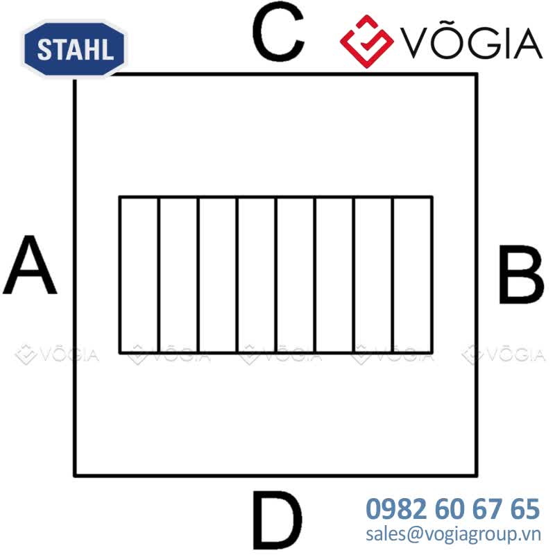 Hộp đấu nối GRP chống cháy nổ Ex i terminal box, Polyester resin, 60 V, 1x 2-conductor, 25 mm2, blue, 6, 1x Mounting rail 35 x 90 mm, Zone 1/2/21/22 - 8146/2031