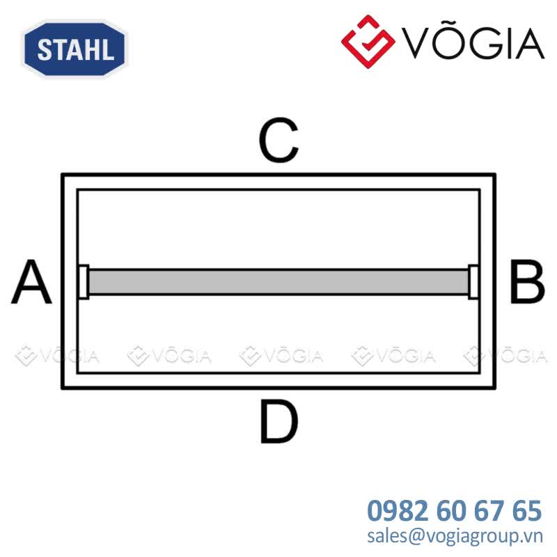 Hộp đấu nối inox chống cháy nổ Ex e terminal box, Stainless steel 14404, 690 V, 114, Dimensions (WxHxD): 727 x 360 x 150 mm, 1xMounting rail 35 x 672 mm,1x2-conductor, 25 mm2, grey, Zone 1/2/21/22 - 8150/1-0727-0360-150-3311