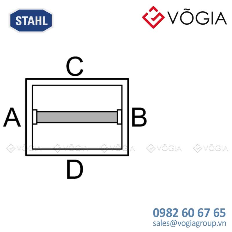 Hộp đấu nối inox chống cháy nổ Ex e terminal box, Stainless steel 14404, 690 V, 63, Dimensions (WxHxD): 400 x 300 x 150 mm, 1xMounting rail 35 x 358 mm,1x2-conductor, 25 mm2, grey, Zone 1/2/21/22 - 8150/1-0400-0300-150-3311