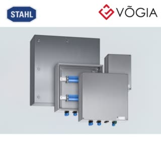 Hộp đấu nối inox chống cháy nổ Ex i terminal box, Stainless steel 14404, 60 V, 1x 2-conductor, 25 mm2, blue, 19, 1x Mounting rail 35 x 133 mm, Zone 1/2/21/22 - 8150/2-0176-0116-091-3311